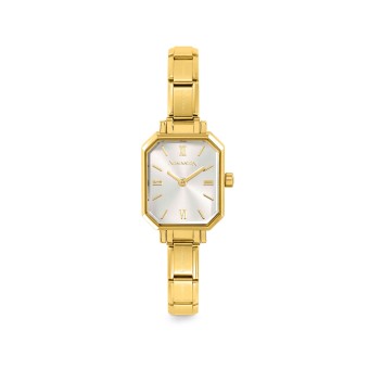 Часовник Time жълт с цвят на циферблата Sunray Silver