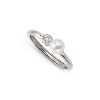 Pearls Loops ring, Circle and Pearl