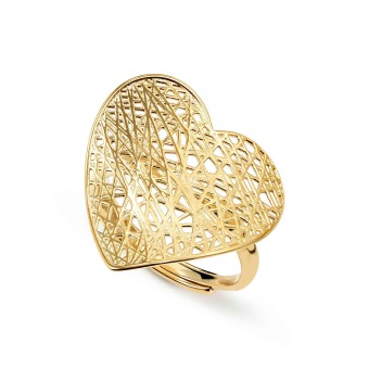 Leaf of Light ring with large Heart