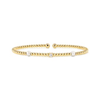 Siren Dream gold bracelet with Pearls