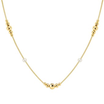 Sirem Dream necklace, Pearls and luminous spheres