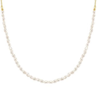 Siren Dream silver chain and Pearl necklace