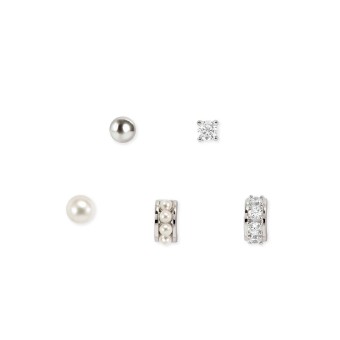 Set Siren Dream silver single earrings